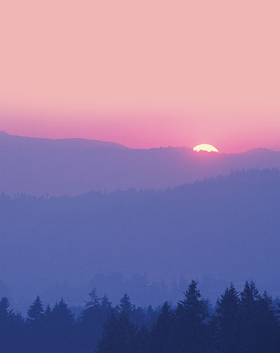 Signet Coucher soleil pastel